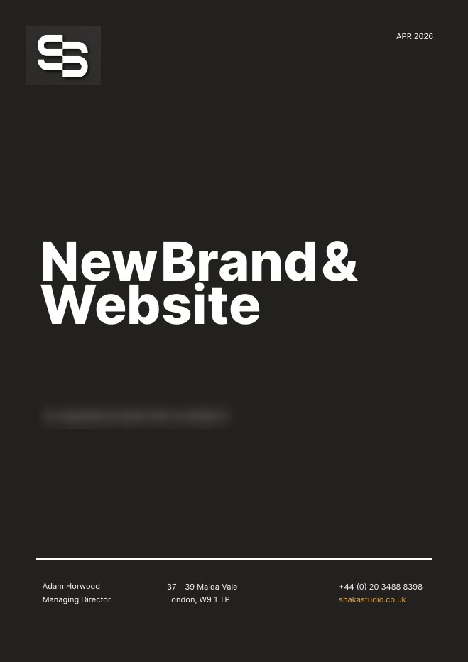 Generated proposal cover, client name blurred